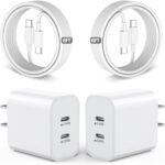 Dual USB-C Wall Charger with Cable Set